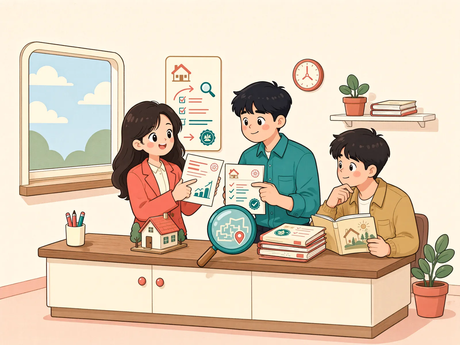 「업무시설 오피스텔, 주말마다 머물면 별장일까?」 상황을 그린 삽화