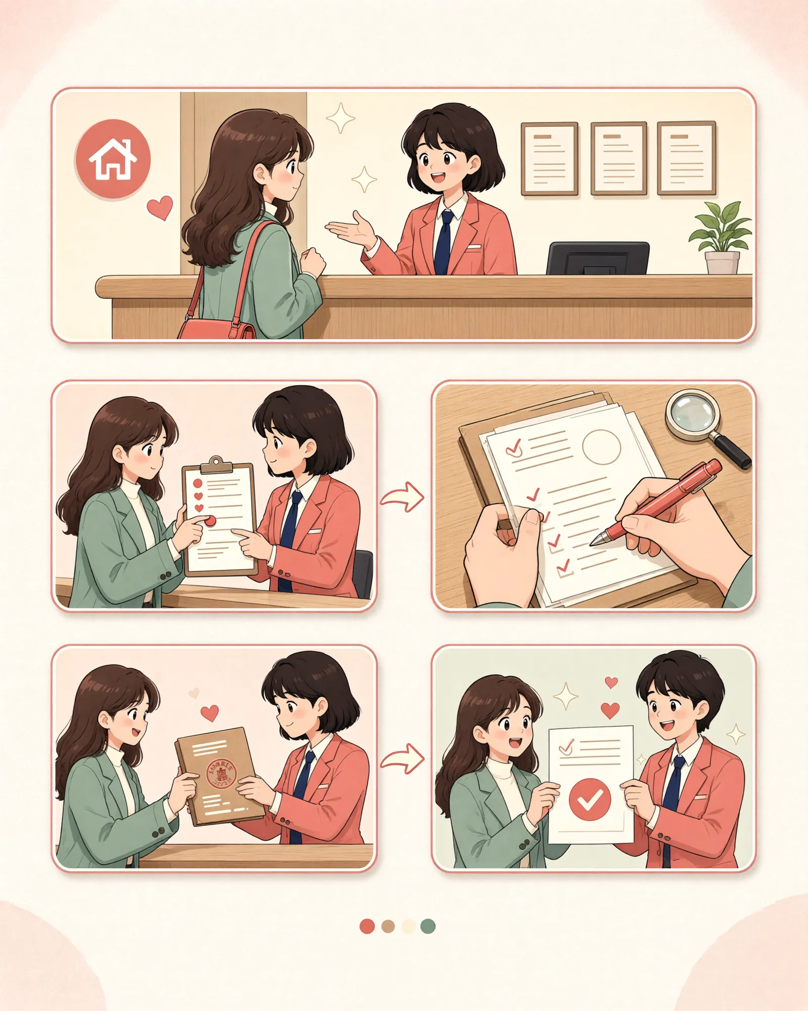 「경매 통지서가 왔다면, 배당요구 종기부터 확인하세요」 상황을 그린 삽화