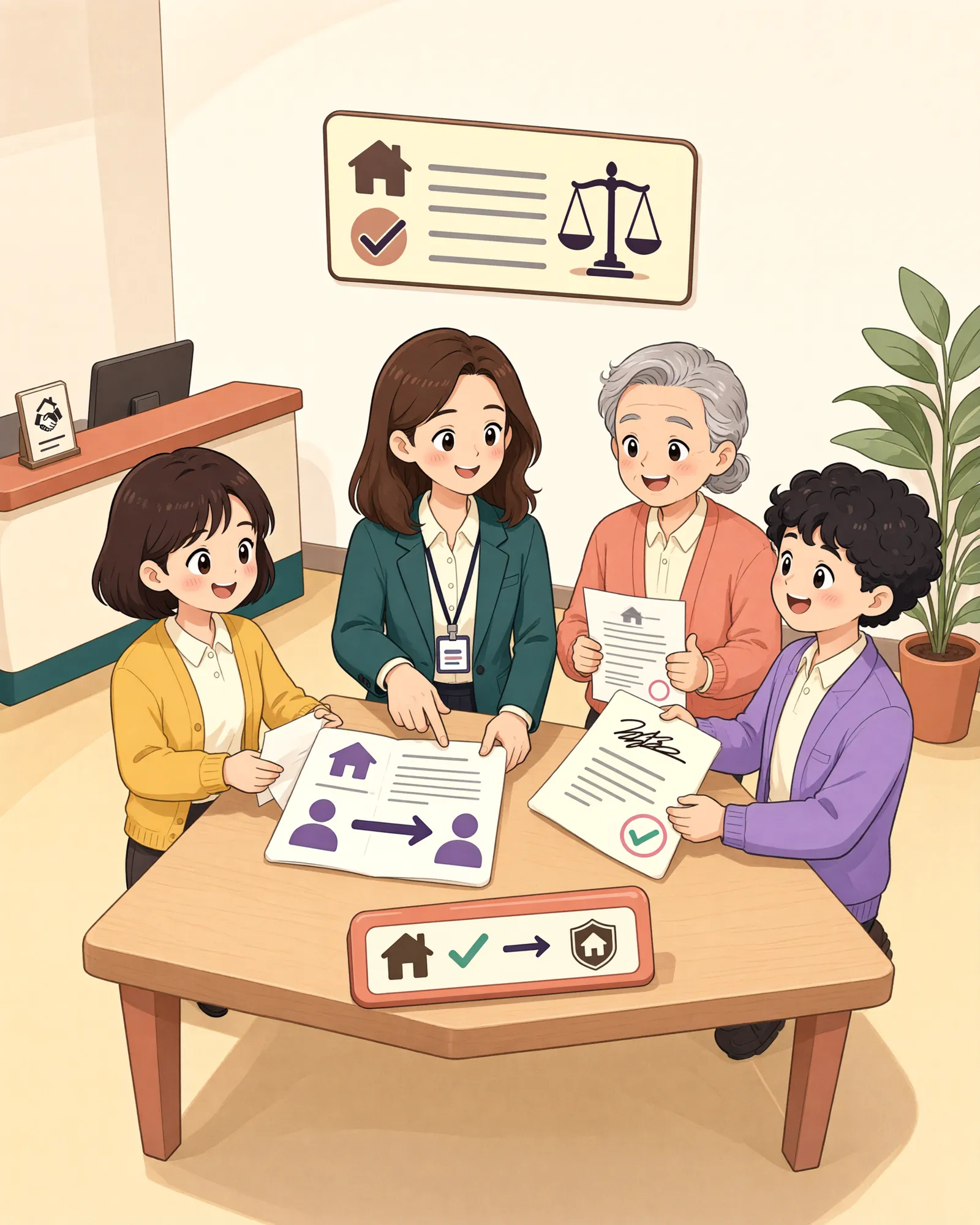 「임차권을 넘긴 뒤 전입신고, 대항력은 새로 시작될까」 상황을 그린 삽화