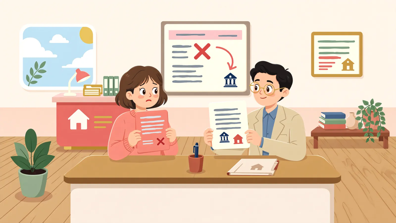 「경매 뒤 사라진 임차권등기, 대항력도 사라질까」 상황을 그린 삽화