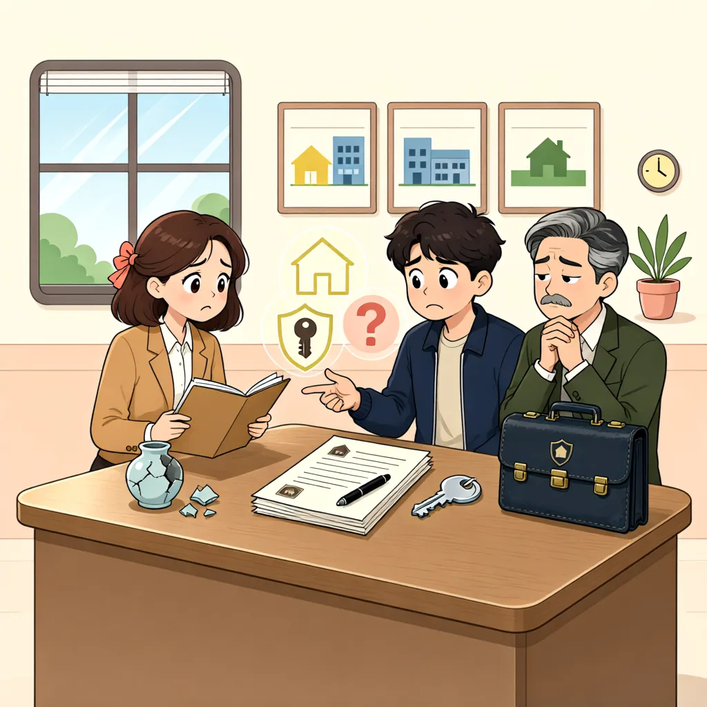 「공사대금 잔금뿐 아니라 지연손해금도 유치권으로 지킬 수 있을까」 상황을 그린 삽화