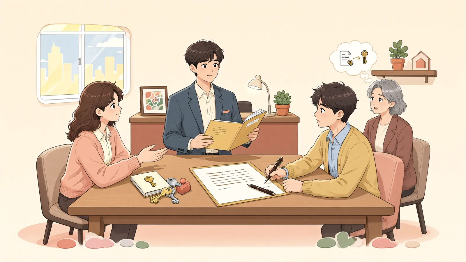 「명의신탁 사실을 알았어도, 매수인은 누구였을까」 상황을 그린 삽화