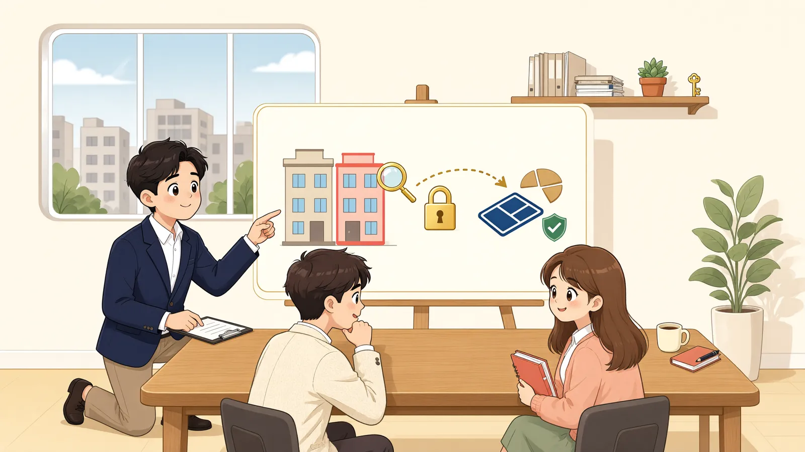「경매에 빠진 대지지분, 낙찰자는 함께 취득할까」 상황을 그린 삽화