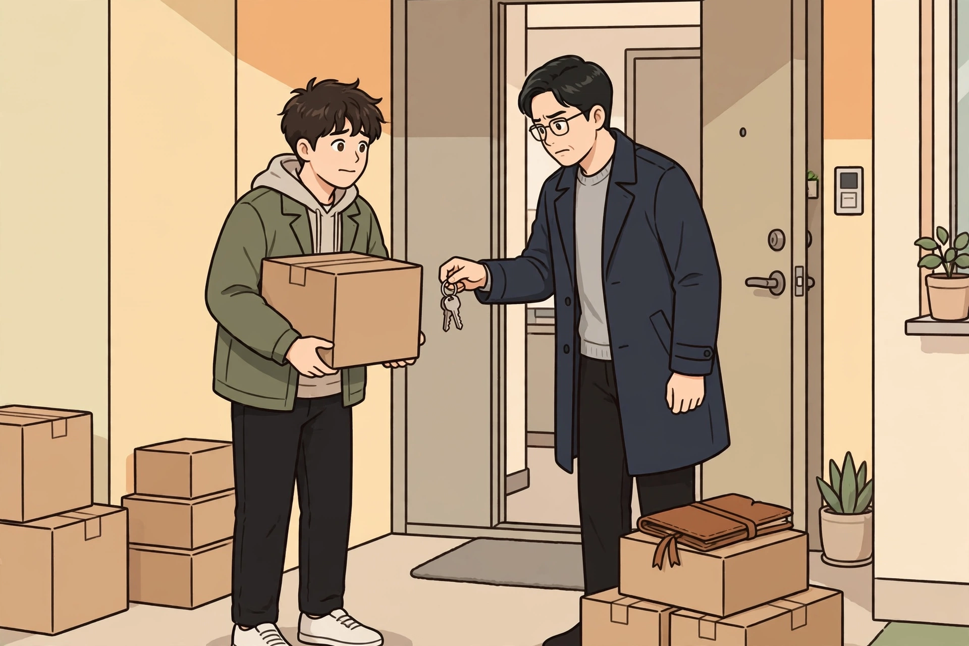 「잔금 전 받은 열쇠, 우선변제권까지 보장할까」 상황을 그린 삽화