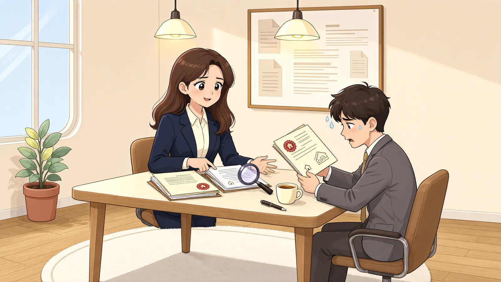 「‘대여금 중 일부금’에 이자까지 포함될까?」 상황을 그린 삽화